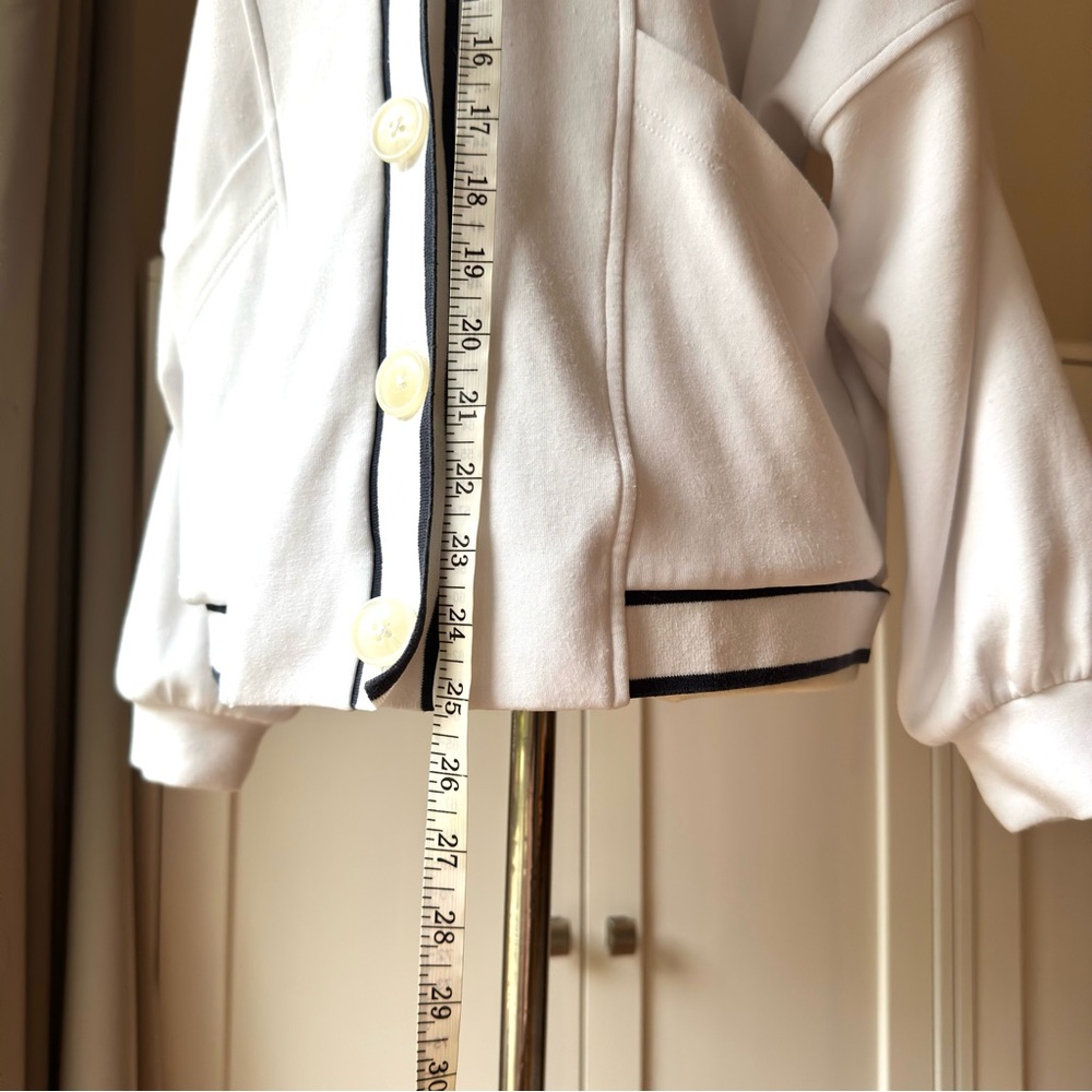 Varley Decker Off Court Sweatshirt Cardigan White XS - Picture 8 of 13
